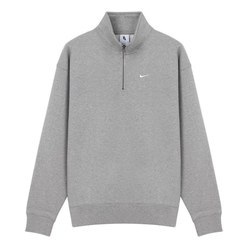 Sweater Nike Solo Swoosh 1/4-Zip Sweatshirt Grå | DQ5210-063