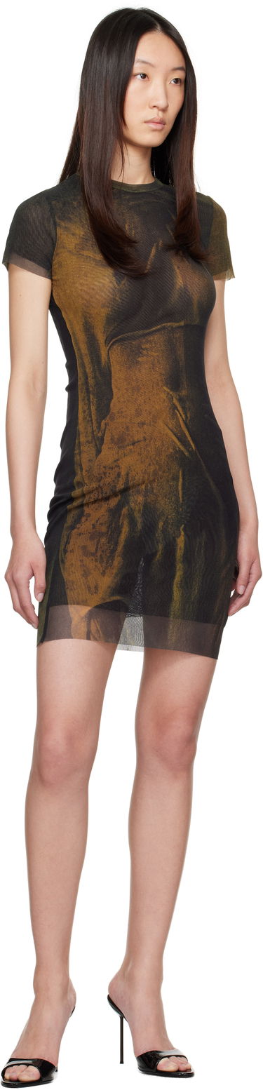 Kjole Jean Paul Gaultier Jean Paul Gaultier Printed Minidress Brun | 25/03-W-DR044-M004P-4812, 3