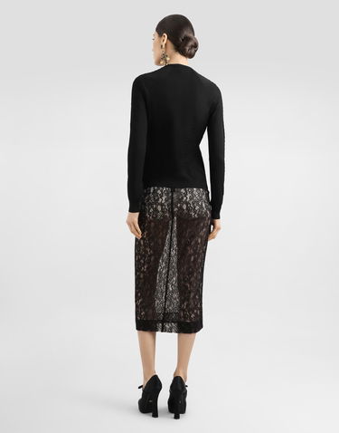 Sweater Dolce & Gabbana Dolce & Gabbana Viscose Knit Cardigan Sort | FXV87TJAIRMN0000, 2