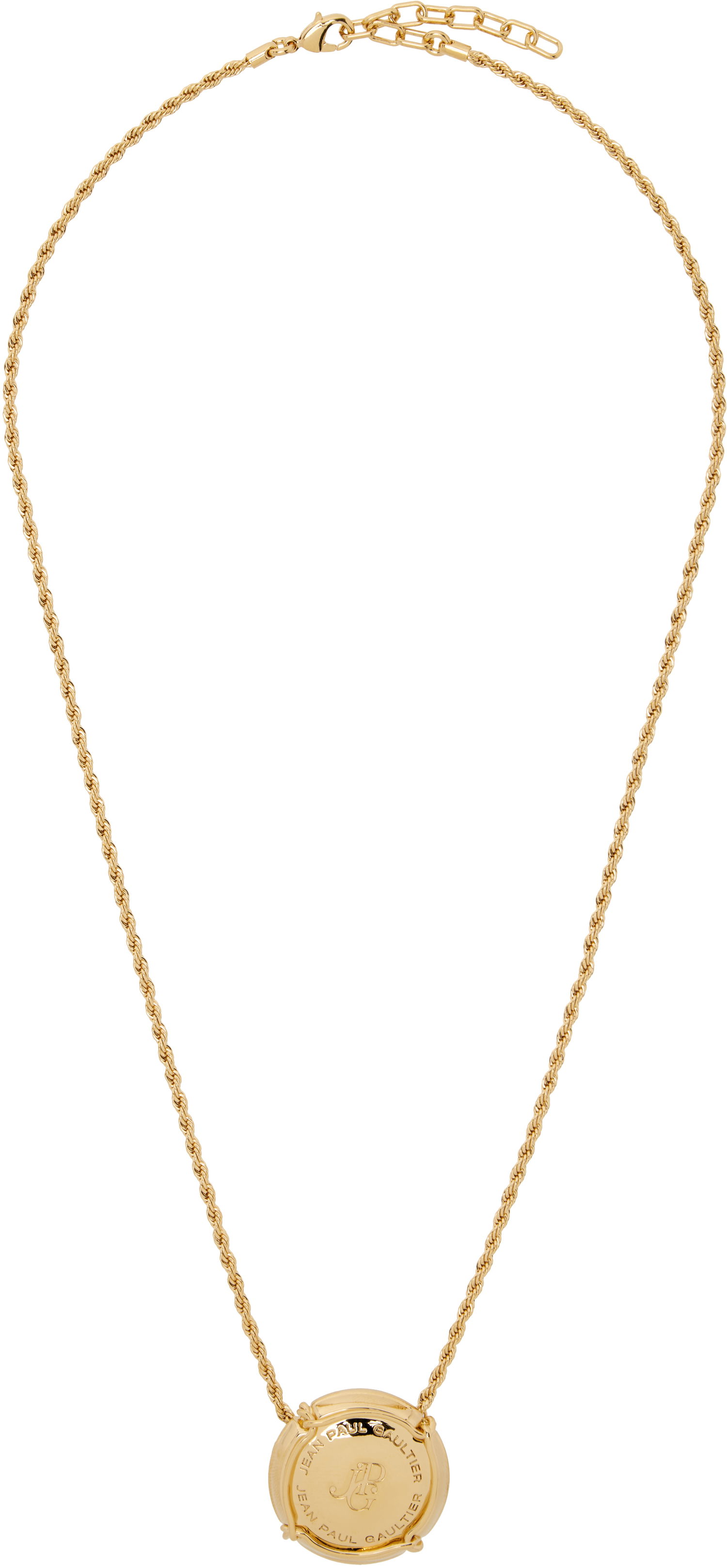 Halskæde Jean Paul Gaultier Jean Paul Gaultier Gold-Tone Rope Chain Pendant Necklace Gul | 25/03-W-JW008-X053-92, 0