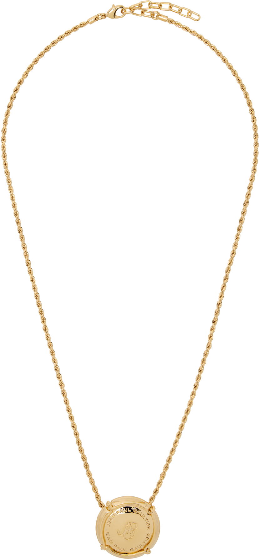 Halskæde Jean Paul Gaultier Jean Paul Gaultier Gold-Tone Rope Chain Pendant Necklace Gul | 25/03-W-JW008-X053-92