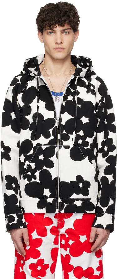 Sweatshirt Marni Marni Dillies Print Hooded Jacket Hvid | JUMU0182SU UTC462, 0