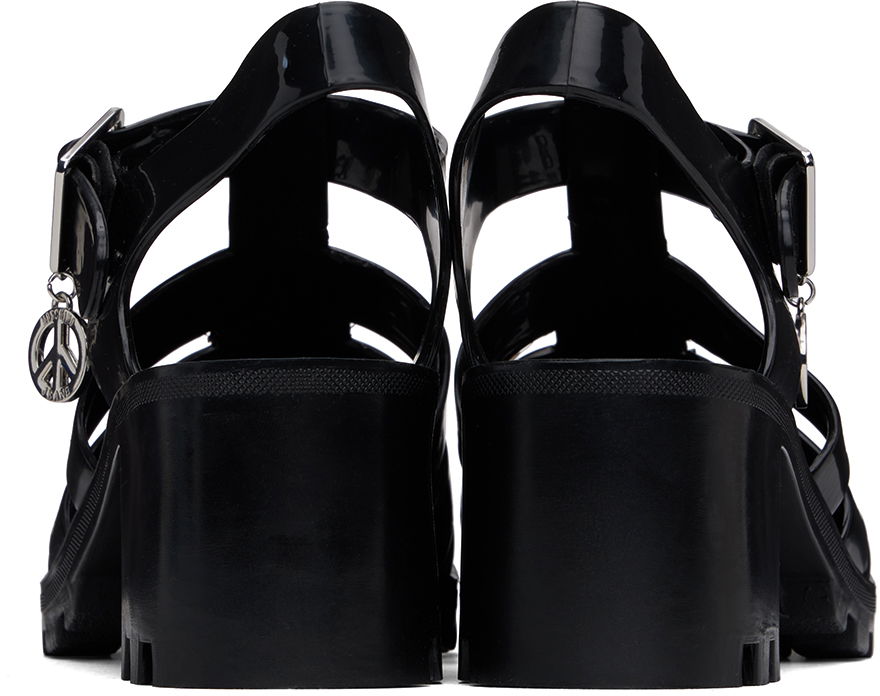Jeans Moschino Moschino Jeans Jelly Heeled Sandals Sort | 3213 3289, 1