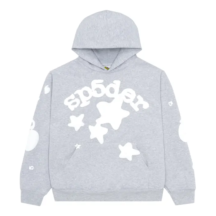 Sweatshirt Sp5der Sp5der Beluga Hoodie Grå | 2406-1SS230106BH-GREY