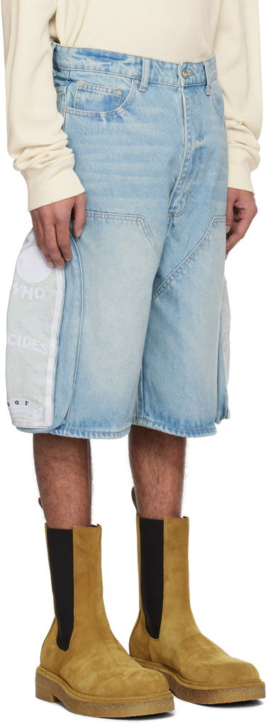 Shorts Who Decides War Who Decides War Side Embroidery Denim Shorts Blå | 1121020008SS25, 1
