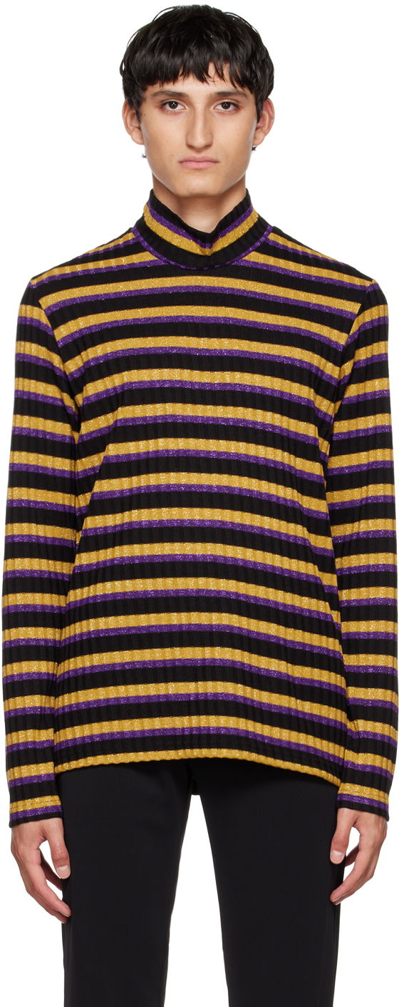 T-shirt Anna Sui Striped Long Sleeve T-Shirt Sort | M722G20