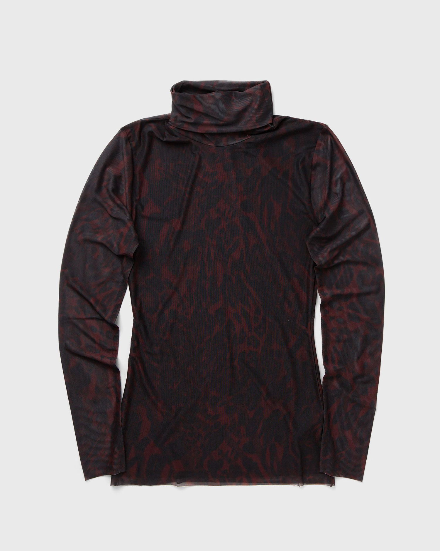 Sweater GANNI Printed Mesh Long Sleeve Rollneck Sort | T4024-936, 0
