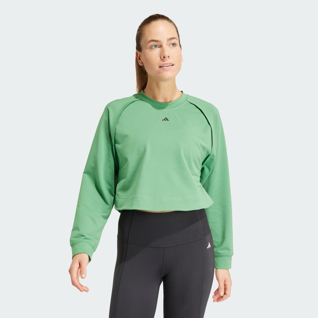 Sweatshirt adidas Performance Power Hidden Racerback Overlay Cover Up Grøn | IT9198, 1