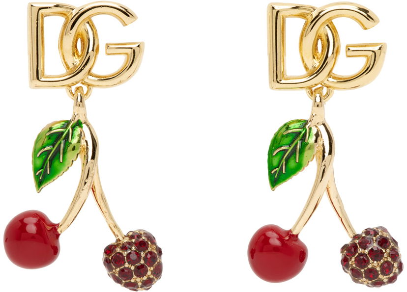 Øreringe Dolce & Gabbana Gold DG Cherry Earrings Metalisk | WEP6C1W1111