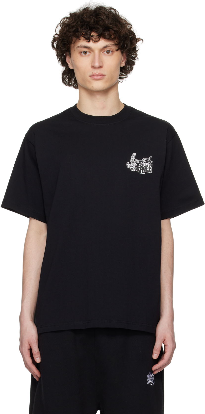 T-shirt Awake NY Awake NY Hammer Graphic T-Shirt Sort | AWK-SP25-TS003