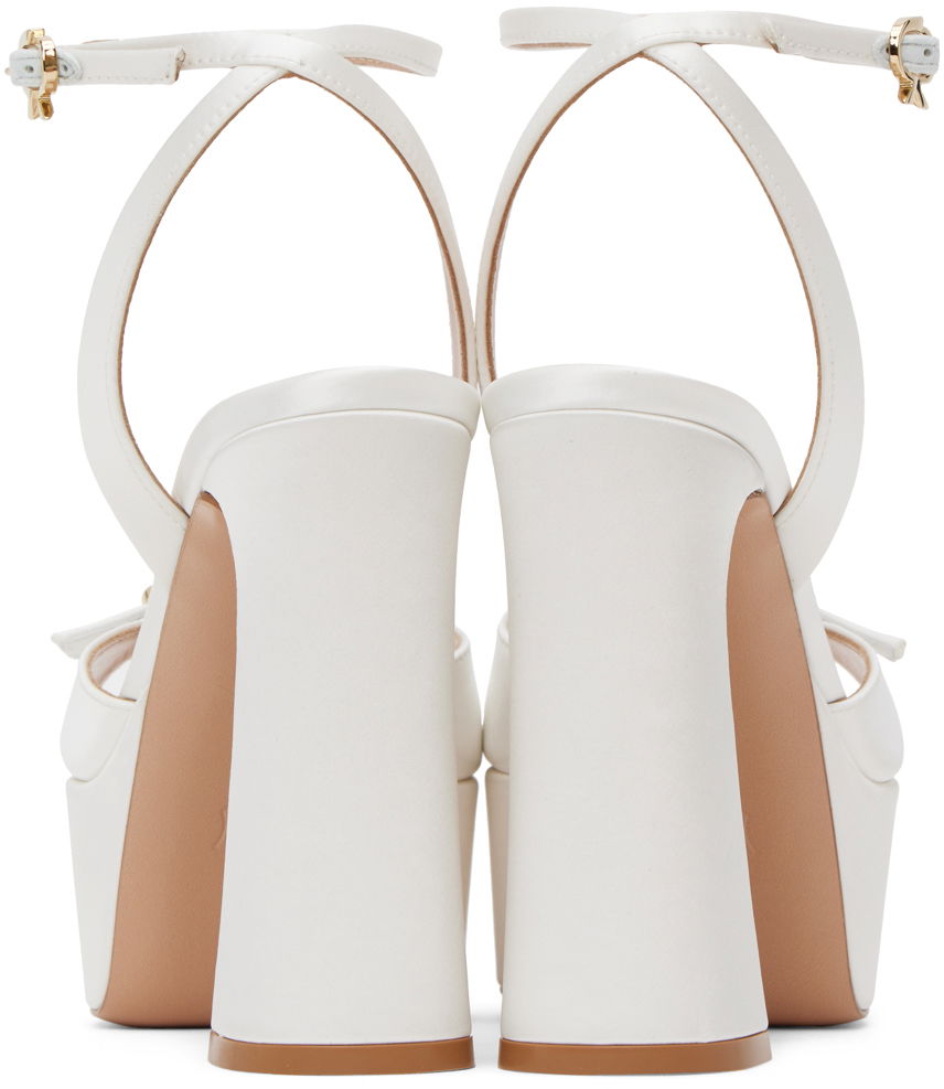 Sneakers og sko Gianvito Rossi Gianvito Rossi Maddy Platform Heeled Sandals Hvid | G32239.70RIC.RAS, 1