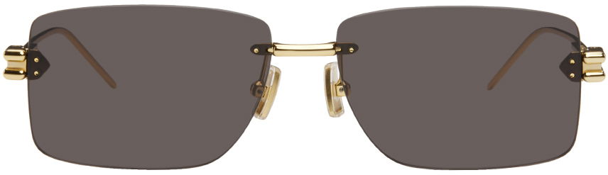Solbriller Bottega Veneta Rectangular Sunglasses Beige | BV1126S, 0
