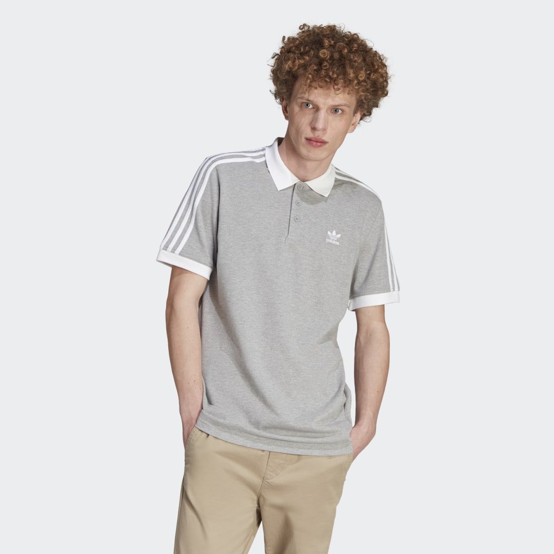 Polo skjorte adidas Originals Adicolor Classics 3-Stripes Grå | IL2502, 0
