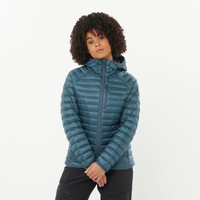 Puffer jakke Salomon Micro Down Hooded Jacket Blå | LC2339300, 0