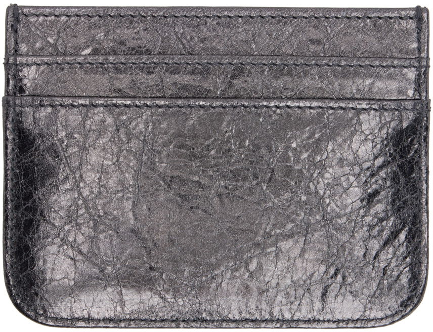 Tegnebog Balenciaga Monaco Metallized Card Holder Sort | 765463 2AAYQ, 1