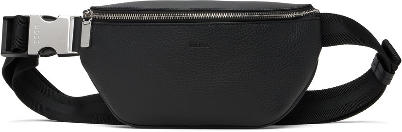 Taljetaske BOSS BOSS Grained Leather Belt Bag Sort | 50552475