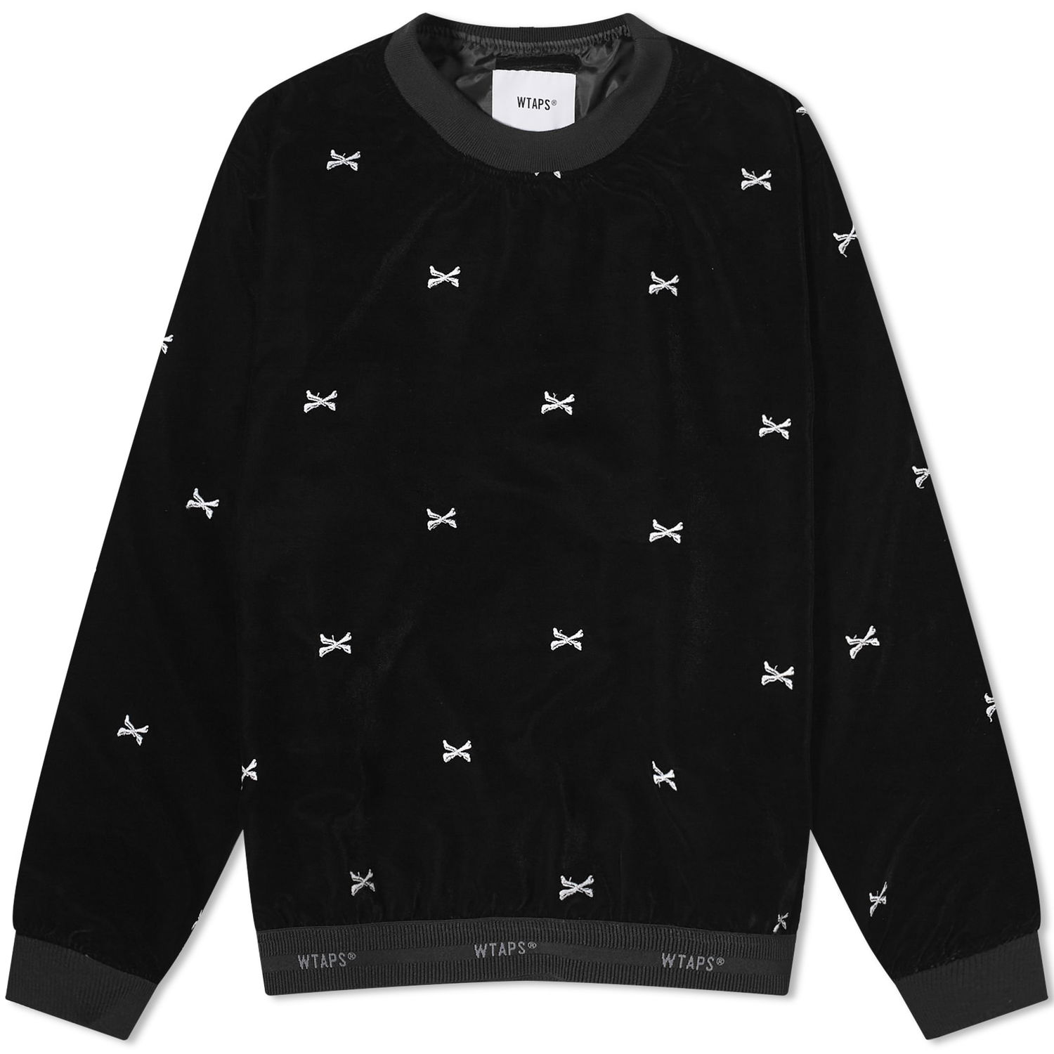 Sweatshirt WTAPS 12 Bones Crew Sweat Sort | 232TQDT-SHM04-BK, 0