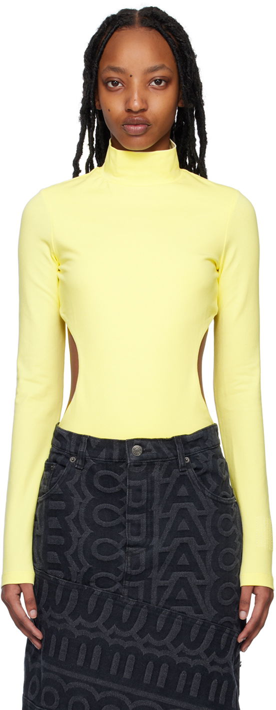 Krop Marc Jacobs Marc Jacobs 'The Cutout' Turtleneck Long Sleeve Bodysuit Gul | C610C15RE22