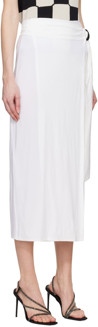 Nederdel Max Mara Beato Midi Wrap Skirt with Ring Detail Hvid | 2416691069600, 1