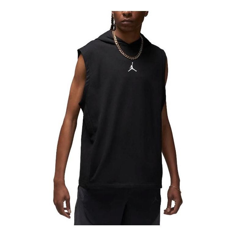 Tanktop Jordan Men's Dri-FIT Sport Fleece Sleeveless Hoodie Sort | DZ0572-010