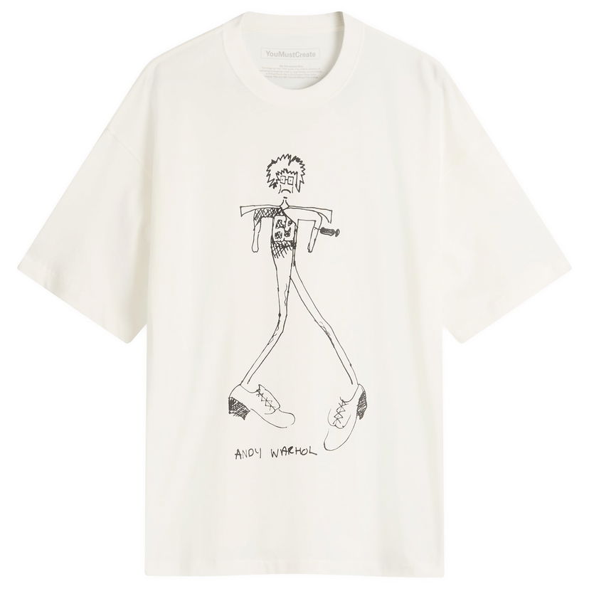 T-shirt YMC Bat Girls & Acid Boys Andy Warhol T-Shirt, Size Small Hvid | P6OZL-WHT