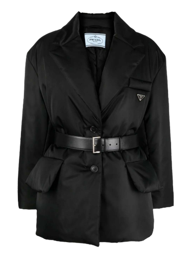 Jakke Prada Padded Belted Jacket Sort | 29D862S2221WQ8-F0008