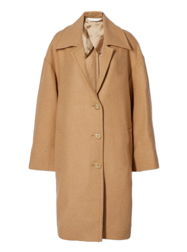 Frakker Palm Angels Round Logo Coat Beige | PWEA059F21FAB0016101