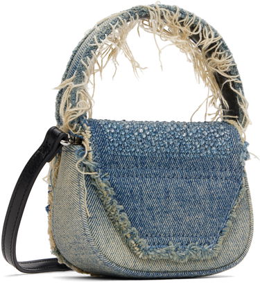 Håndtaske Diesel Diesel 1DR XS Denim Shoulder Bag Blå | X08709 P6803, 2