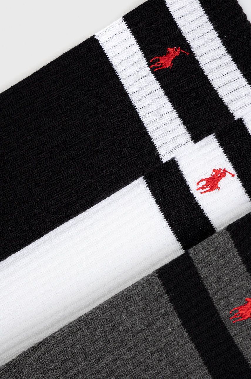 Sokker Polo by Ralph Lauren Classic Stripe Sport Sock - 3 Pack Flerfarvet | 449823360002, 1