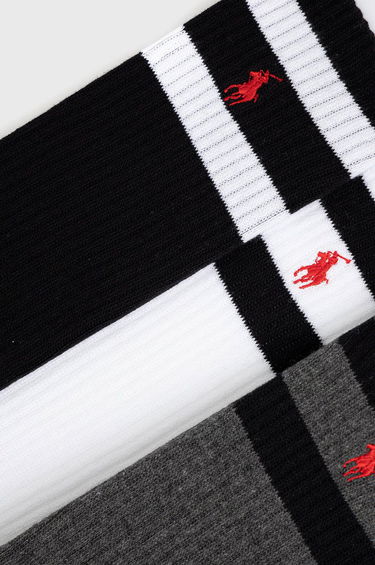 Sokker Polo by Ralph Lauren Classic Stripe Sport Sock - 3 Pack Flerfarvet | 449823360002, 1