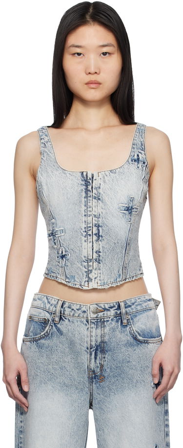 Tanktop Ksubi Ksubi Gigi Bustier Klassic Kraftwerk Denim Tank Top Blå | WPS25FT002, 0