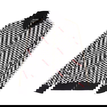 Jakke Palm Angels Jacquard Damier Classic Track Jacket Sort | PMBD001F22FAB0041025, 1