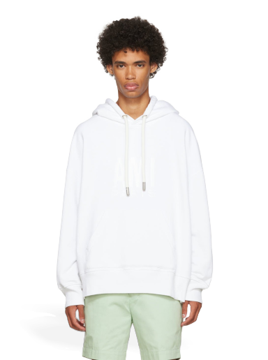 Sweatshirt AMI Paris Hoodie Hvid | USW203.731