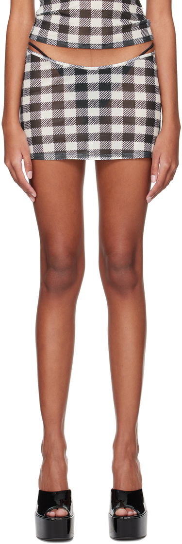 Nederdel Miaou Miaou Elektra Gingham Print Miniskirt Flerfarvet | 4014PM2TAT, 0