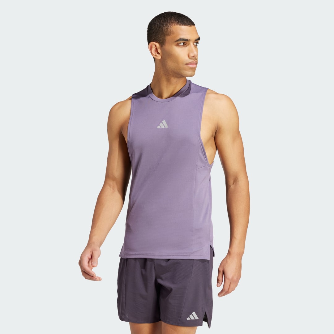 Tanktop adidas Performance Designed for Training Workout HEAT.RDY Top Lilla | IS3711, 0