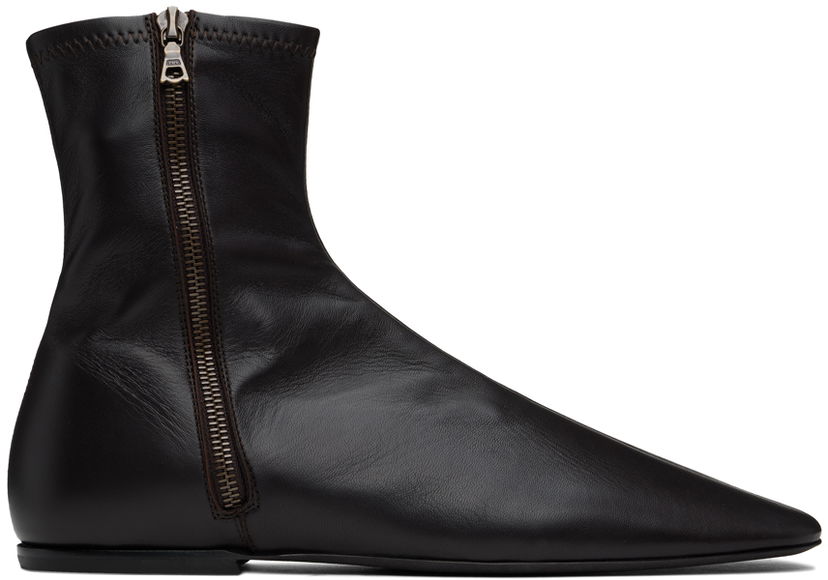 Tøj Dries Van Noten Dries Van Noten Leather Ankle Boots Sort | MS242-1316