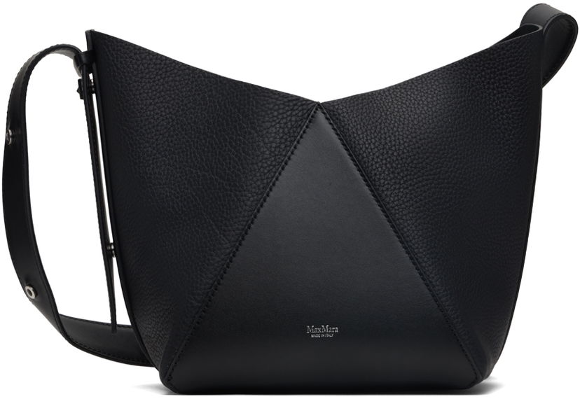 Skuldertaske Max Mara Max Mara Small Leather Shoulder Bag Sort | 2424516041600