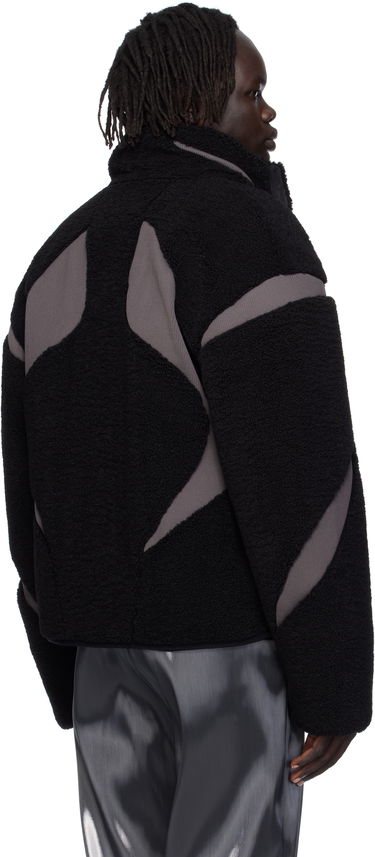 Jakke HELIOT EMIL Custo Fleece Jacket Sort | AW25_M_02_139_BLK01_CO, 2