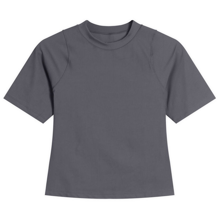T-shirt Nike Zenvy Rib Short Sleeve Top, Size X-Small Grå | HF2772-036