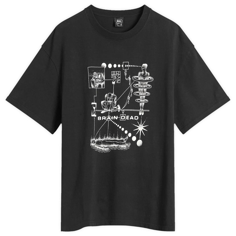 T-shirt Brain Dead Mind Puzzle Graphic Tee, Size Large Sort | BDP25T000044-BLK