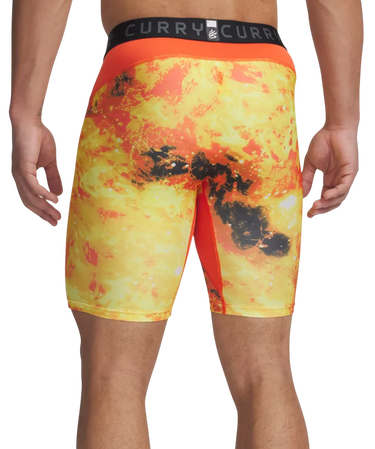Boksere Under Armour Curry HG Printed Compression Shorts Orange | 1379829-847, 1