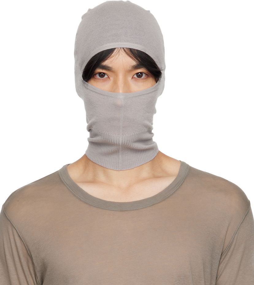 Hat Rick Owens Rick Owens Concordians Skull Balaclava Grå | RU02E1478 WS