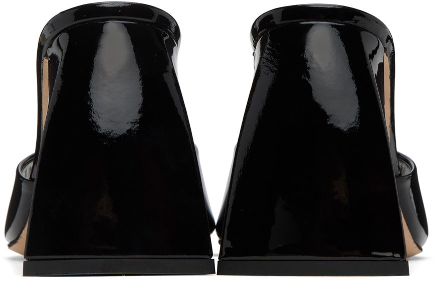 Sneakers og sko BY FAR Michele Patent Leather Heeled Sandals Sort | 22FWMICHMBLP, 1