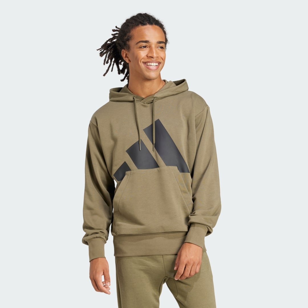 Sweatshirt adidas Performance Essentials Big Logo Fleece Hoodie Grøn | JE8892, 0
