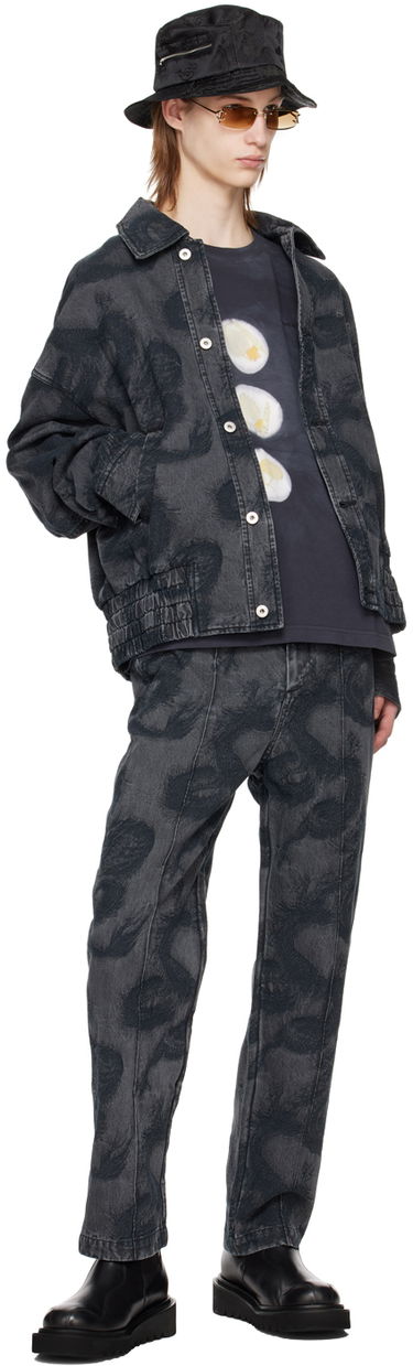 Jakke Feng Chen Wang Feng Chen Wang Dragon Print Denim Jacket Grå | FUS17JK11, 3