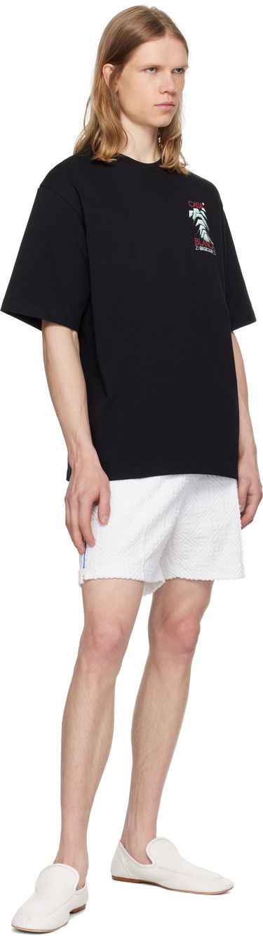 Shorts Casablanca Casablanca Monogram Jacquard Towelling Shorts Hvid | MPF25-JTR-271-01, 3