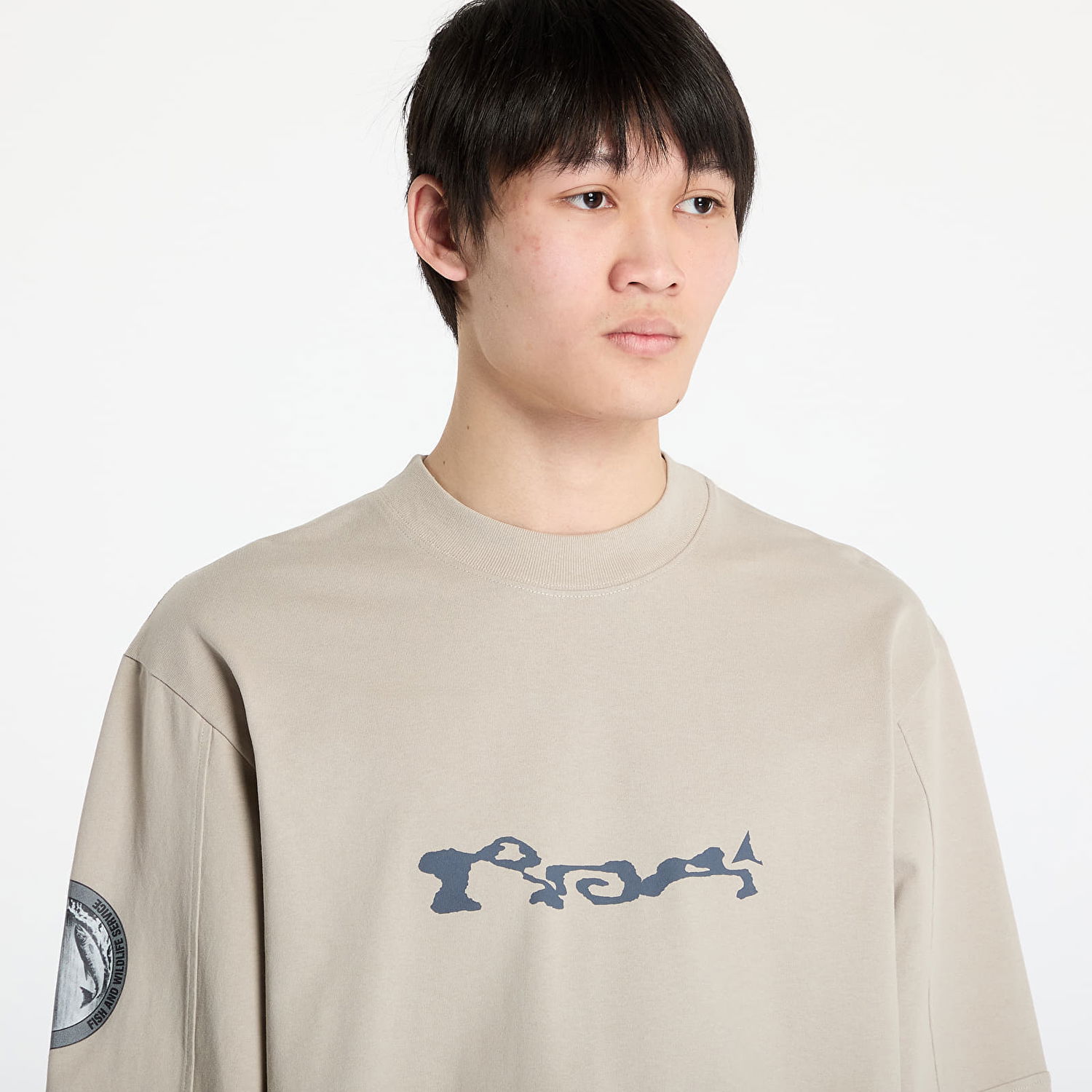 Sweater ROA ROA Division Long Sleeve T-Shirt Beige | RBMW0434JY39 GRY0004, 1