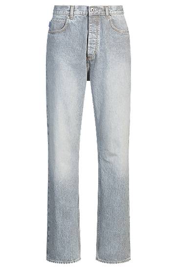 Jeans BOSS Baggy-fit Striped Jeans Blå | 50539841