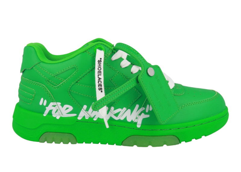 Sneakers og sko Off-White Out Of Office OOO "For Walking" Low Tops Green Grøn | OMIA189S22LEA0035501, 0