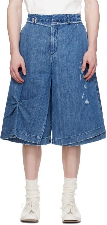 Shorts ADER ERROR Distressed Denim Shorts Blå | BN01SSJE0201BL, 0